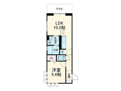 GRAND STATION 宮上II(1LDK/1階)の間取り写真