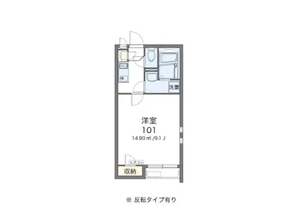 サンローズ仲原II(1K/2階)の間取り写真