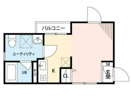 CORDEA小菅(ワンルーム/2階)の間取り写真
