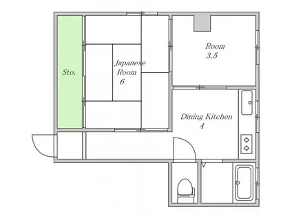 三幸ビル(2DK/2階)の間取り写真