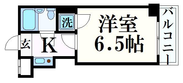 ベルトピア手柄I(ワンルーム/3階)の間取り写真