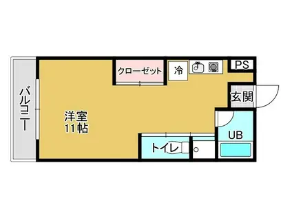 アーバンコート21(ワンルーム/2階)の間取り写真