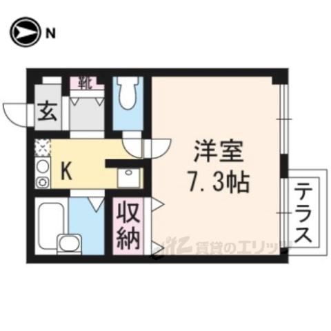 MA PIECE下鴨(1K/1階)の間取り写真