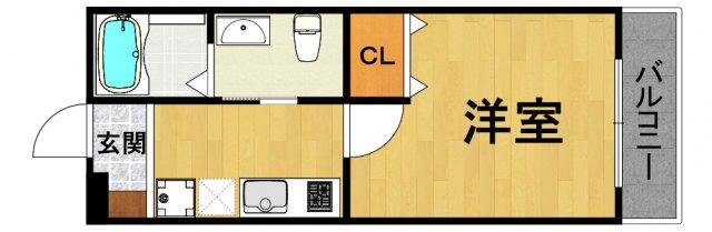 ダイドーメゾン阪神西宮駅前(1K/4階)の間取り写真