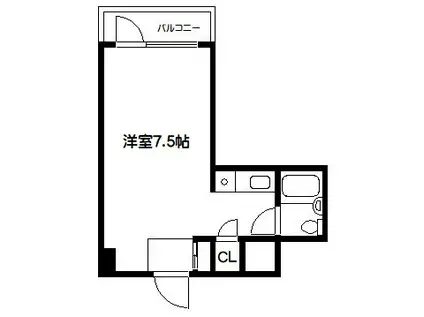 ライオンズプラザ中野(1K/4階)の間取り写真