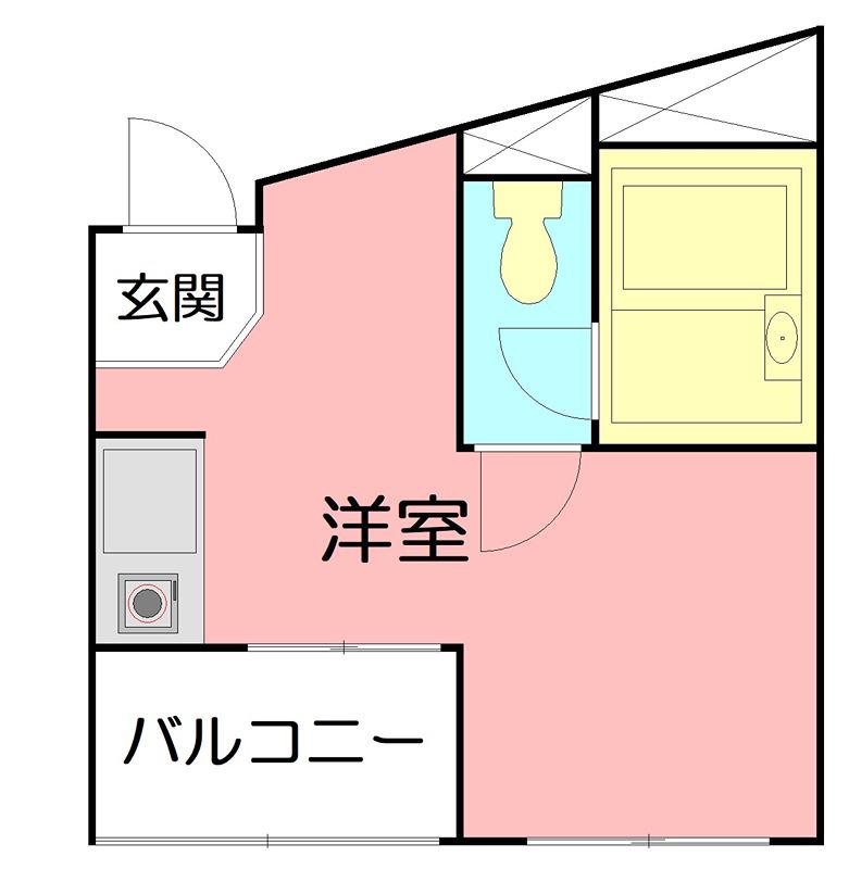 今福ビル(ワンルーム/3階)の間取り写真