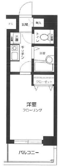 メインステージ三軒茶屋(1K/7階)の間取り写真