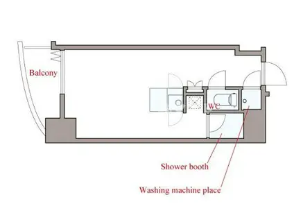 創空キュウタロウ(ワンルーム/10階)の間取り写真