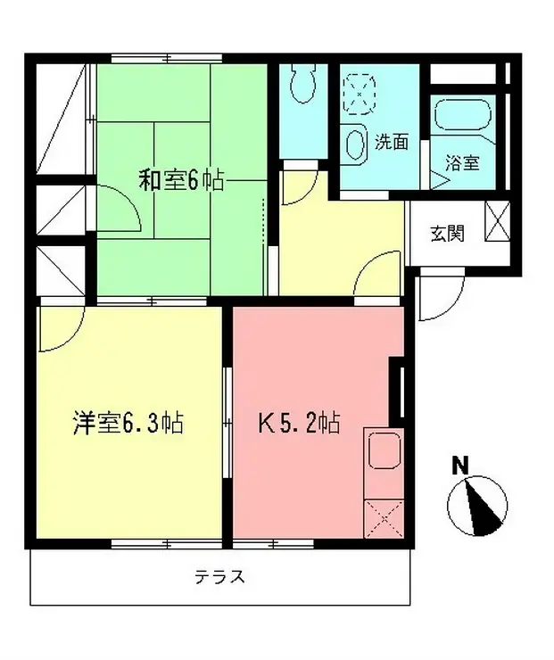ハイムクボタB 1階階 間取り