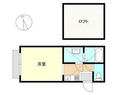 コンフォーレV番館(ワンルーム/2階)の間取り写真