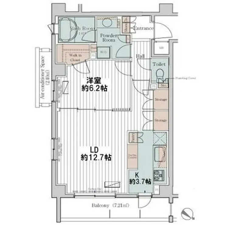 カスタリア三宿 3階階 間取り