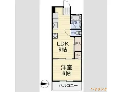 メゾン水野(1LDK/2階)の間取り写真