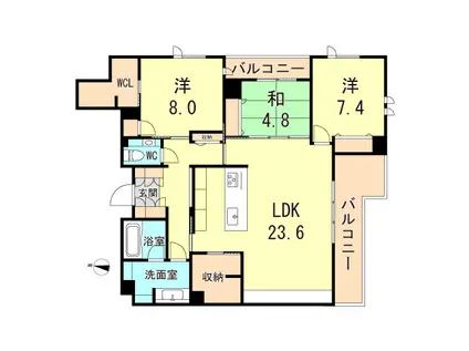 阪急甲陽線 苦楽園口駅 徒歩9分 3階建 新築(3LDK/2階)の間取り写真