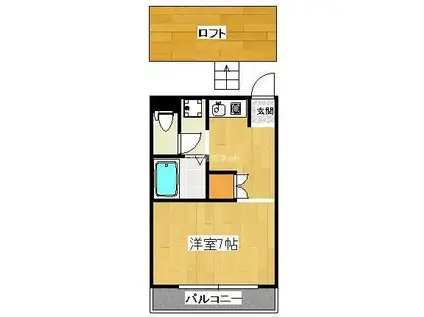 メゾン松島町(1K/1階)の間取り写真