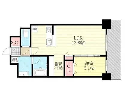グレイスノーブル新大阪(1LDK/8階)の間取り写真