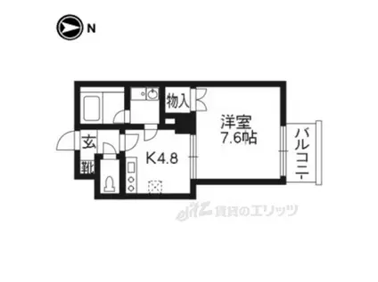 グラシオン西陣(1K/10階)の間取り写真