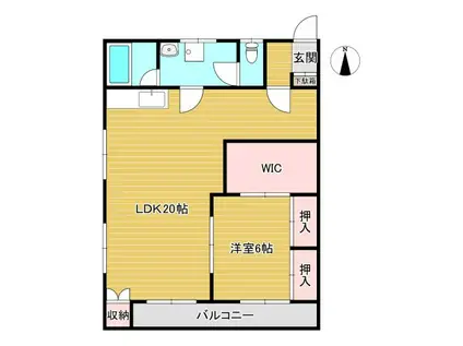 リーベンハイム(1LDK/1階)の間取り写真