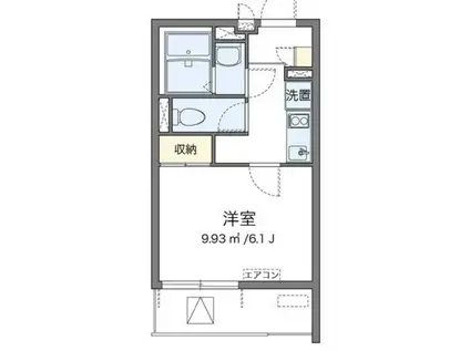 クレイノ葵芳 1号館(1K/3階)の間取り写真