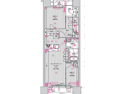 レ・ジェイド上通(2LDK/4階)の間取り写真