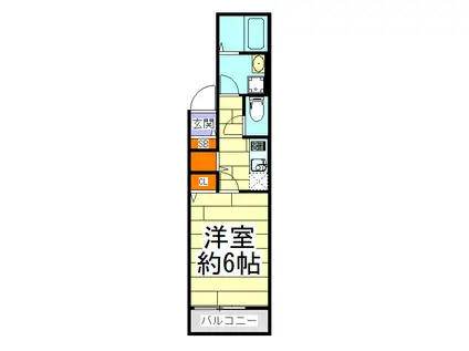 プロスパーコート桃谷(1K/3階)の間取り写真