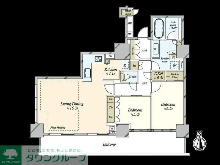 Brillia Tower上野池之端 33階階 間取り