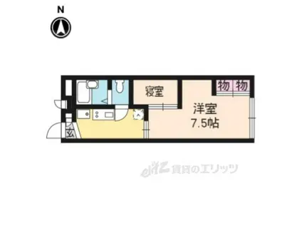 レオパレスナイズ紫竹(1K/2階)の間取り写真