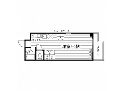 キャニオンテラスⅦ(ワンルーム/3階)の間取り写真
