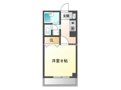 グランデージSUZURAN(1K/1階)の間取り写真