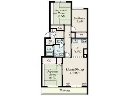 テレパレス西町II(3LDK/2階)の間取り写真