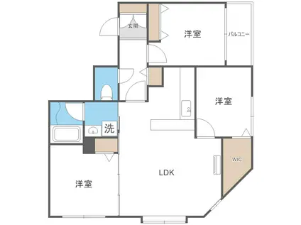 アルファスクエア南1西18(3LDK/8階)の間取り写真