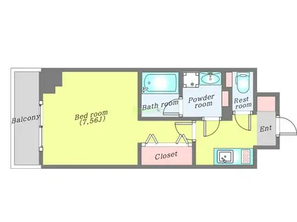 トゥールタ春日町(1K/5階)の間取り写真