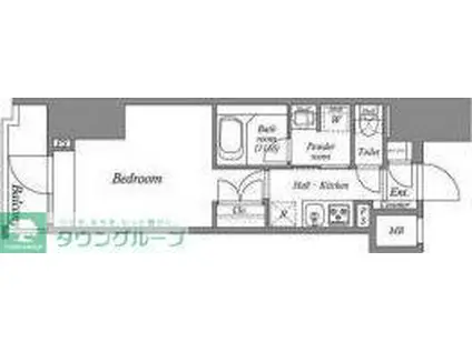 ACP RESIDENCE 亀戸(1K/2階)の間取り写真