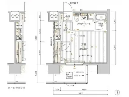 メインステージ東日暮里(1K/9階)の間取り写真