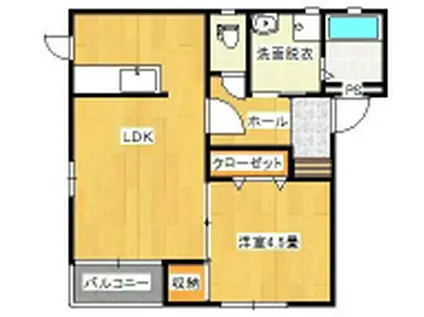 ＪＲ両毛線 新前橋駅 徒歩41分 2階建 築19年(1LDK/2階)の間取り写真