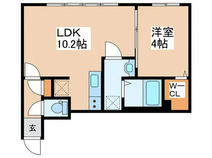 S-FORT月寒(1LDK/4階)の間取り写真