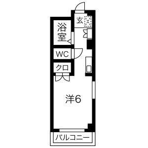 フォレストK3(ワンルーム/4階)の間取り写真