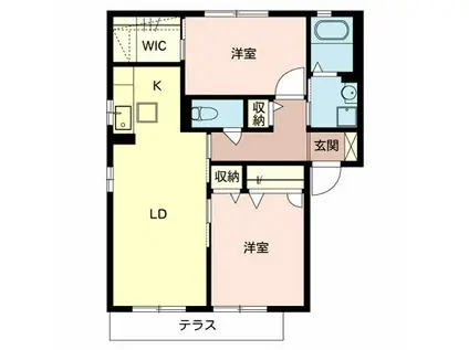 ガーデンパーク(2LDK/1階)の間取り写真