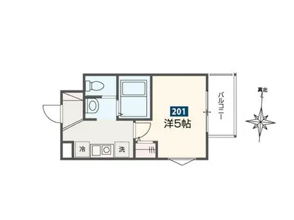 エムエスティー相武台前(1K/2階)の間取り写真