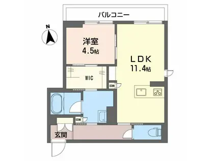 SHA MAISON BELLE CHAMP(1LDK/2階)の間取り写真