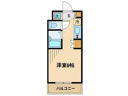 ルーブル芦花公園(1K/2階)の間取り写真