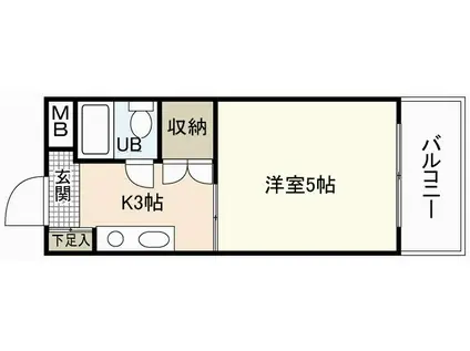 第5若宮ビル(1K/4階)の間取り写真