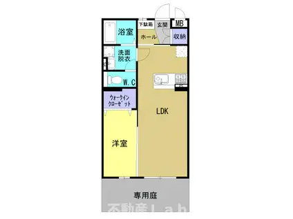 グランテージIII(1LDK/1階)の間取り写真