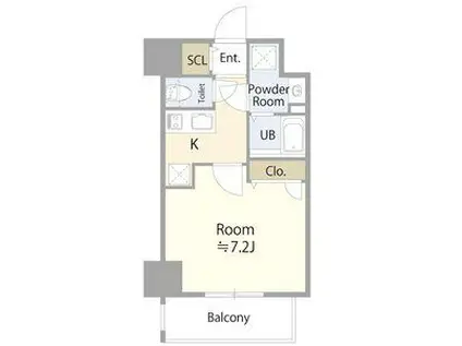 エスリード大須デュオ(1K/6階)の間取り写真