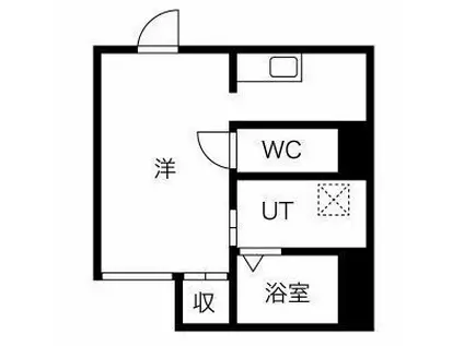 地下鉄東山線 中村公園駅 徒歩20分 4階建 築9年(1K/3階)の間取り写真