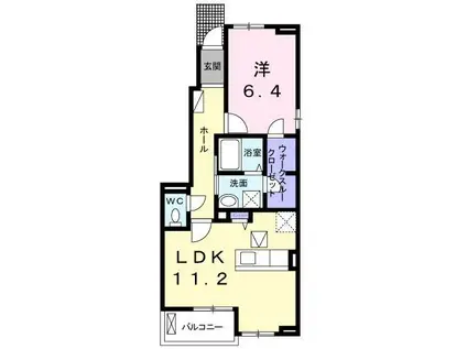 YS GRANDE(1LDK/1階)の間取り写真