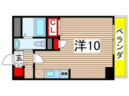 SIDEONE(ワンルーム/14階)の間取り写真
