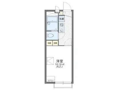 レオパレスプラムバレー(1K/2階)の間取り写真
