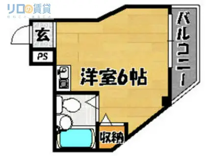 ビルディングVII(ワンルーム/4階)の間取り写真