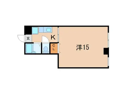 リバーサイドアネックス(1K/3階)の間取り写真