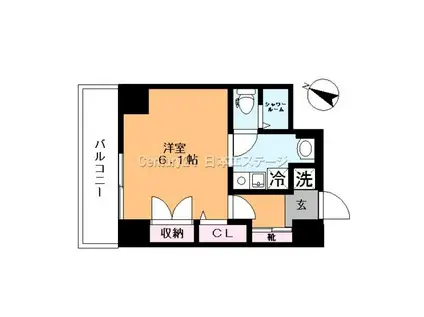 エステージ大崎(1K/7階)の間取り写真